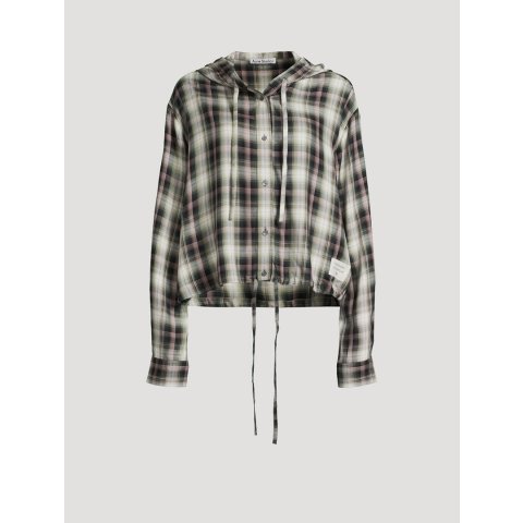 ACNE STUDIOS 格纹连帽衬衫