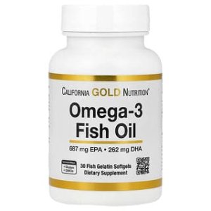 California Gold Nutrition Omega-3鱼油 30粒 1250mg