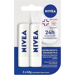 Nivea Soothing Care SPF15 润唇膏 4.8g 2支