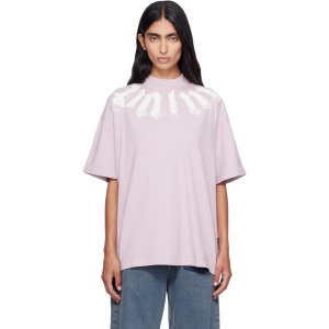 ssense Palm Angels 紫色大领Logo T恤