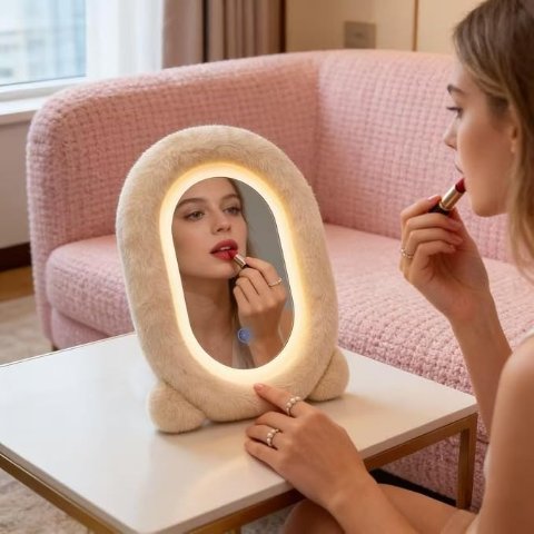 15"x11" 灯光化妆镜 可调光 触控 杏色