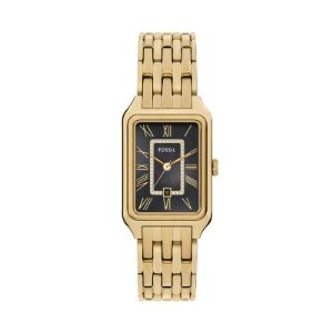 Fossil Raquel 三针日期不锈钢女表 金色