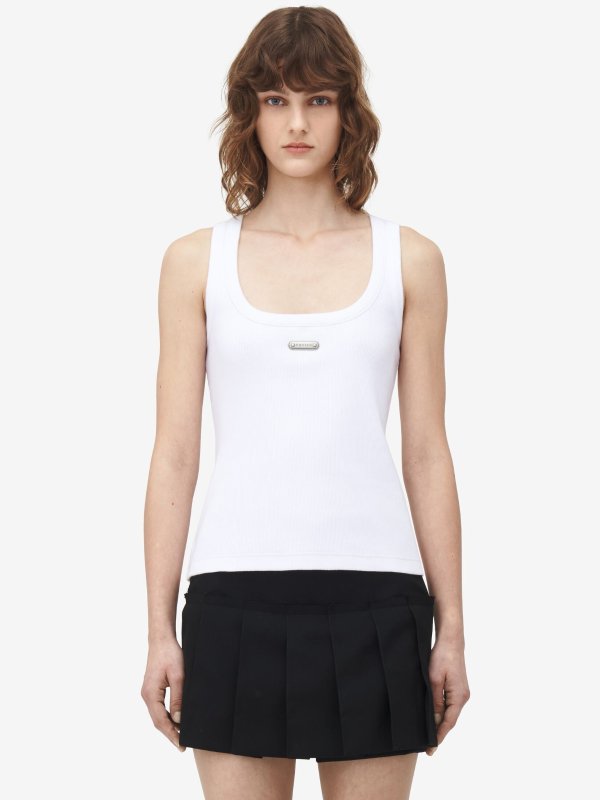 Women's White Tank Top 罗纹背心290.00 超值好货| 北美省钱快报