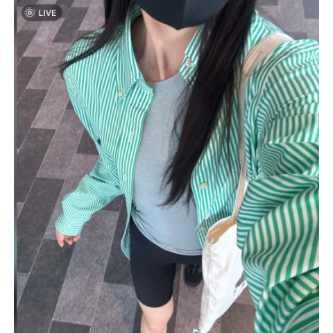 Polo Ralph Lauren白绿条纹衬衫