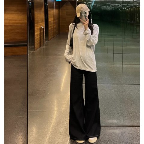 SKIMSBOYFRIEND 长袖T恤 灰色