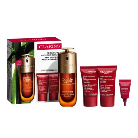 Clarins双萃精华50ml+修护日霜/晚霜15ml