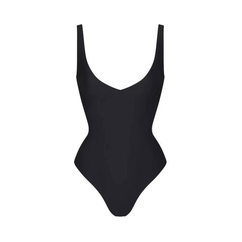 SKIMSSKIMS PLUNGE 女士连体衣 黑色