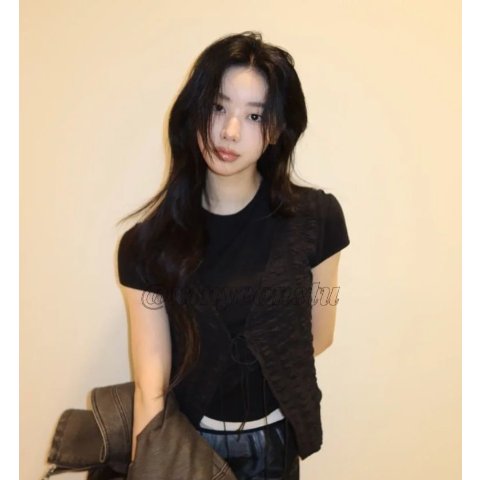 SKIMSJERSEY 女士黑色T恤