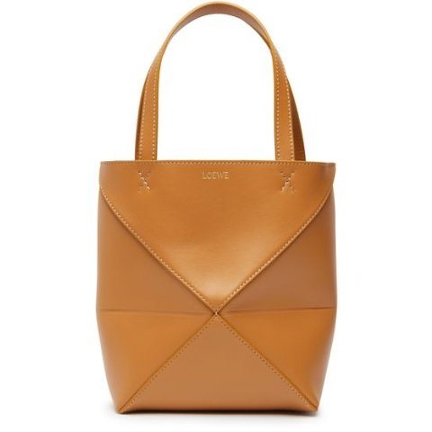 LoewePuzzle mini手提包 深棕色