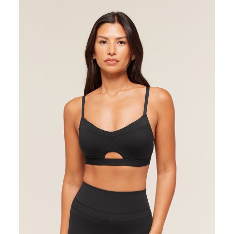 GymsharkBalcony Peekaboo 运动内衣 黑色