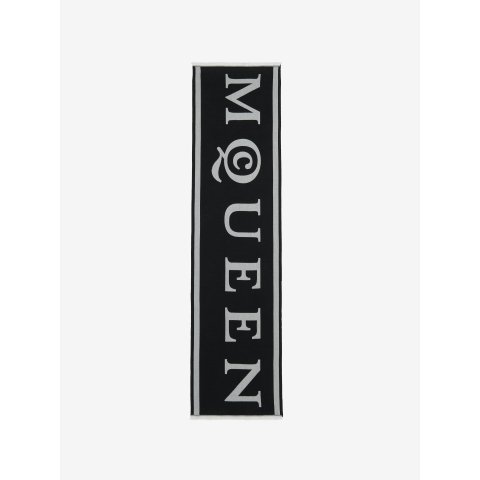 McQueen100%羊毛大logo羊毛围巾