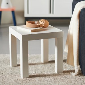 Ikea留子家中必备家具LACK 白色边桌 35x35厘米