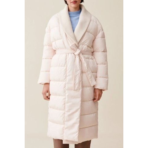 Doudoune 112586 长款羽绒服 米色