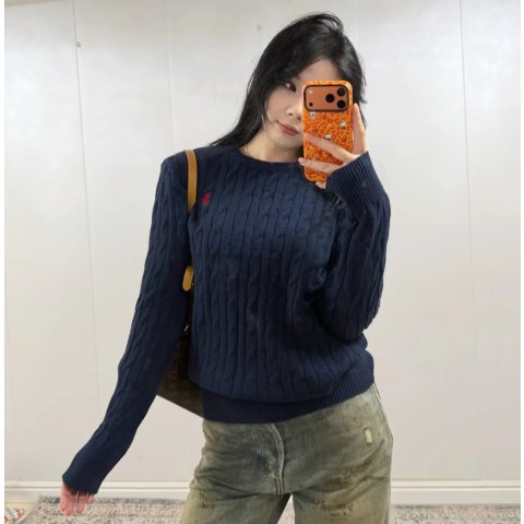 Polo Ralph Lauren纯色羊毛羊绒套头衫