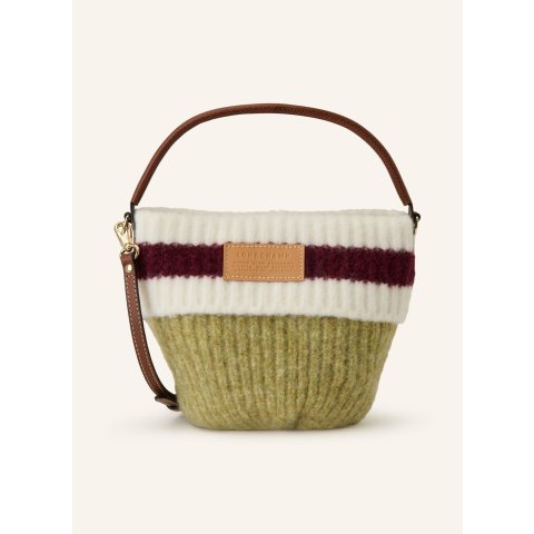 LONGCHAMP LE PLIAGE 单肩包 浅绿色/深红色/白色
