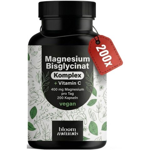 BloomNaturals Magnesium复合胶囊 200粒 含维生素C