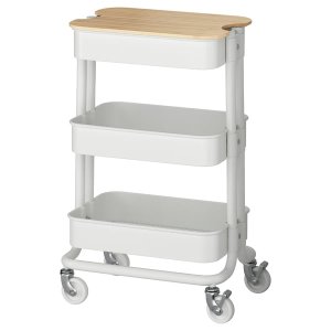 IKEA RÅSKOG/NORRÅVA 储物车 白色 28x38x61 cm