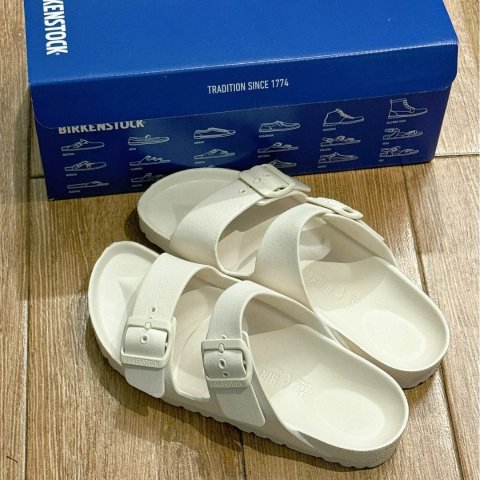Birkenstock Arizona EVA凉鞋 米白色
