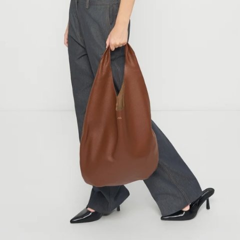 A.P.C.全牛皮 耐磨耐造LE NEIGE 购物袋 棕色