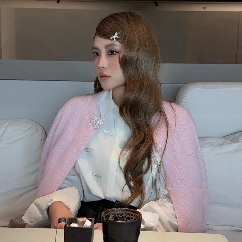 Maje蝴蝶结针织开衫