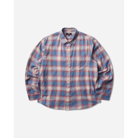 StussyStussy 海滩渐变格纹衬衫 蓝色