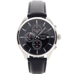 SEIKO Neo Sports Chronograph Quartz Black Dial Men's Watch