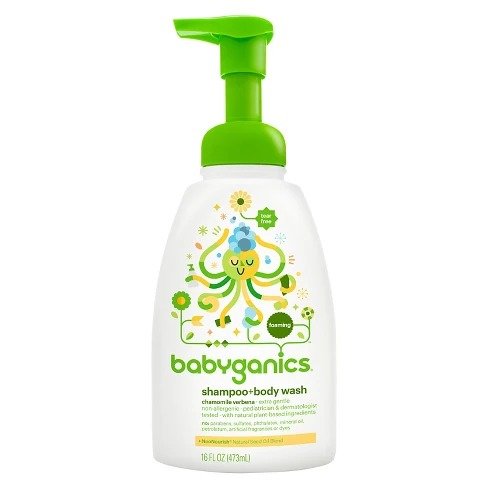 Baby Shampoo + Body Wash, Chamomile Verbena - 16oz Pump Bottle