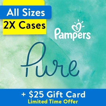 [$25 Savings] Buy 2 Pampers Pure Protection Diapers, OMS Packs, with Free $25 Gift Card[$25 Savings] Buy 2 Pampers Pure Protection Diapers, OMS Packs, with Free $25 Gift Card