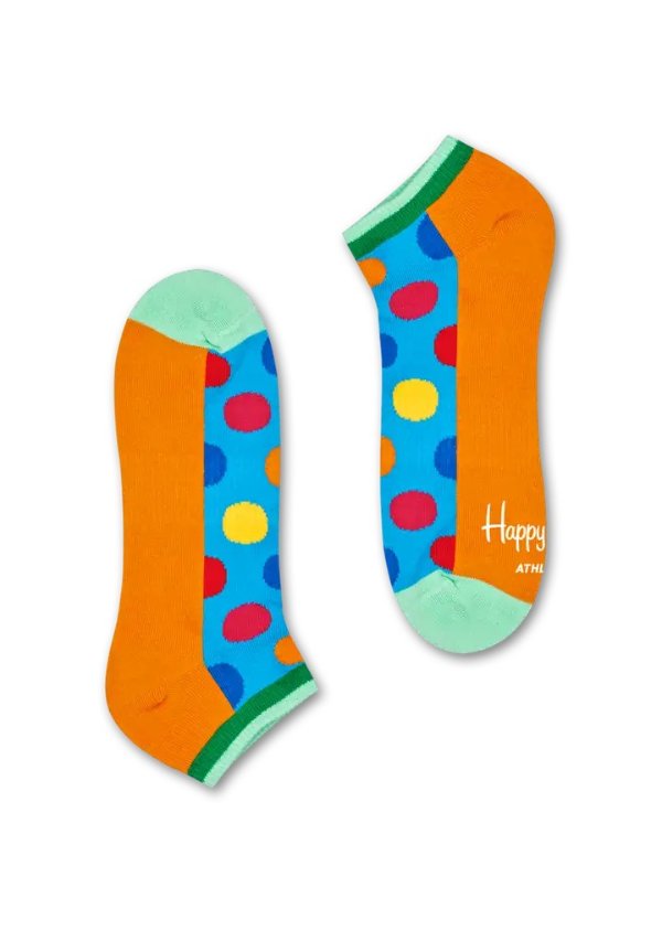 Orange, Blue Low Socks: Big Dot - Athletic | Happy Socks US