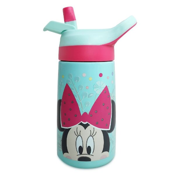 Minnie Mouse Stainless Steel Water Bottle with Built-In Straw | shopDisney