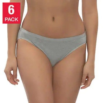 Costco Felina Ladies' Organic Cotton Stretch Bikini, 6-pack 14.99