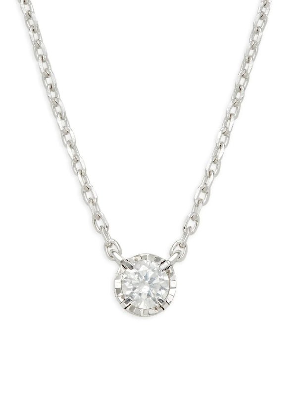 Sterling Silver & 0.23 TCW Diamond Necklace