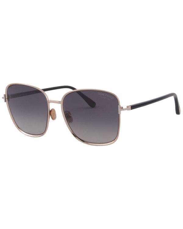 Women's Fern 57mm Polarized Sunglasses / Gilt