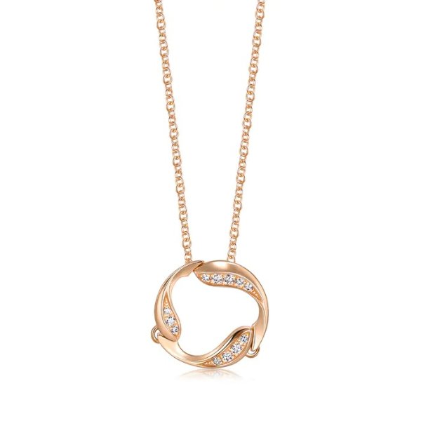 Love Decode 18K Rose Gold Diamond Necklace | Chow Sang Sang Jewellery eShop
