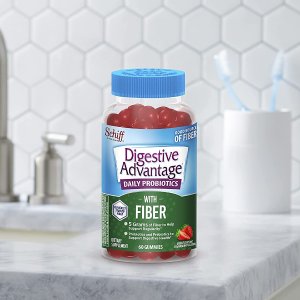 新品上市：Digestive Advantage 益生元纤维+益生菌软糖 60粒 草莓味