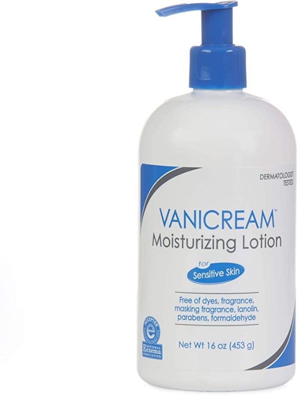 Moisturizing Lotion with Pump | Fragrance and Gluten Free | For Sensitive Skin | 16 Ounce (Pack of 1)