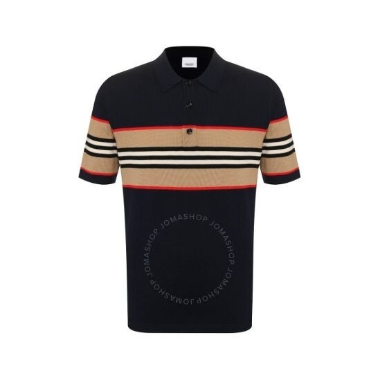 Men's Icon Stripe Detail Merino Wool Polo Shirt