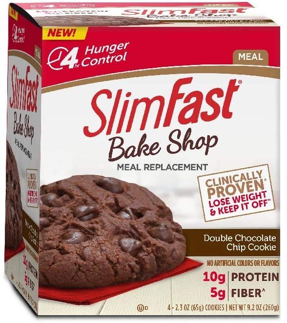 Bakeshop Meal Replacement Cookie - Double Chocolate Chip - With 10g Of Protein & 5g Fiber, 2.3 Oz, 4 Count