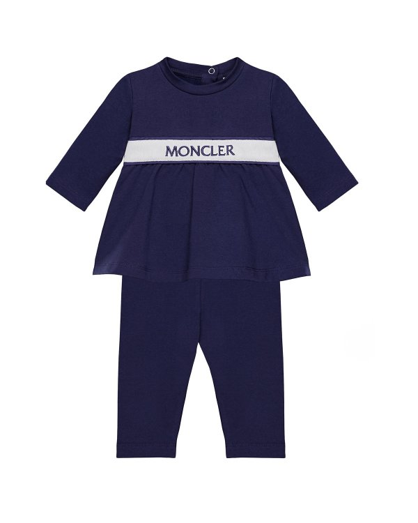 Completo Banded Top & Pants Set, Navy, 12M-3T
