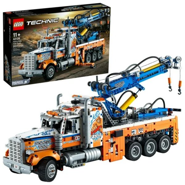 Technic Heavy-Duty Tow Truck 42128 Building Toy Packed with Authentic Features (2,017 Pieces)
