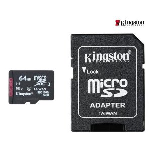 Kingston 64GB microSDXC Flash Card + SD Adapter