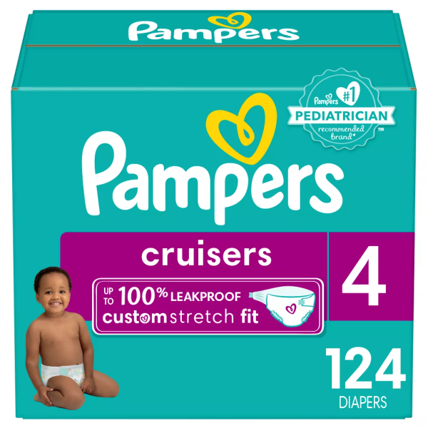 Cruisers婴儿纸尿裤，以4号纸尿裤124片为例