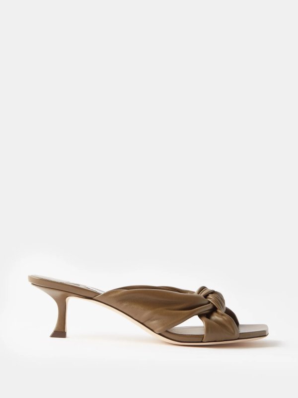 Avenue 50 knotted leather mules
