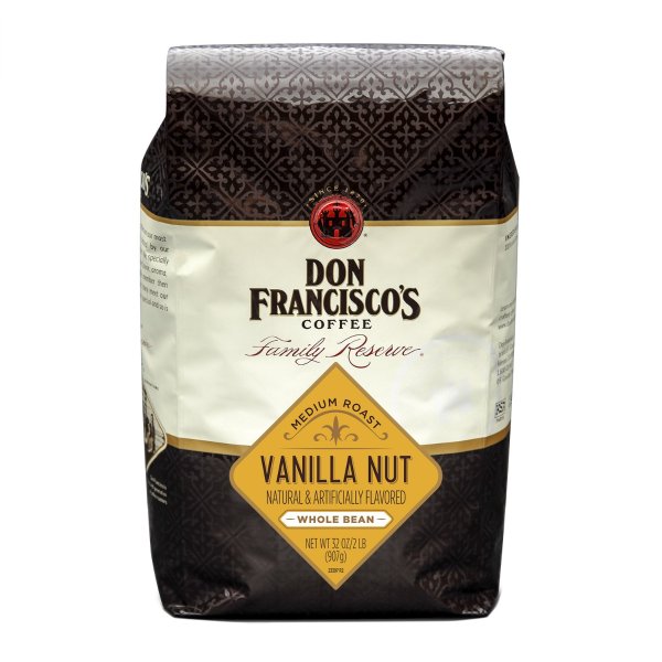 Don Francisco's, Vanilla Nut Flavored Whole Bean Coffee, 100% Arabica, 32-Ounce Bag