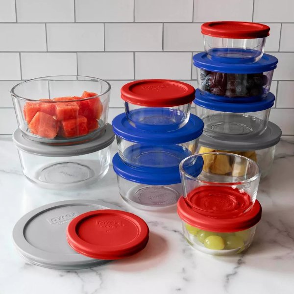 22pc Glass Food Storage Container Set
