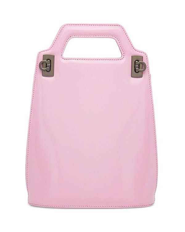 Ferragamo Wanda N/S Mini Leather Top Handle Bag