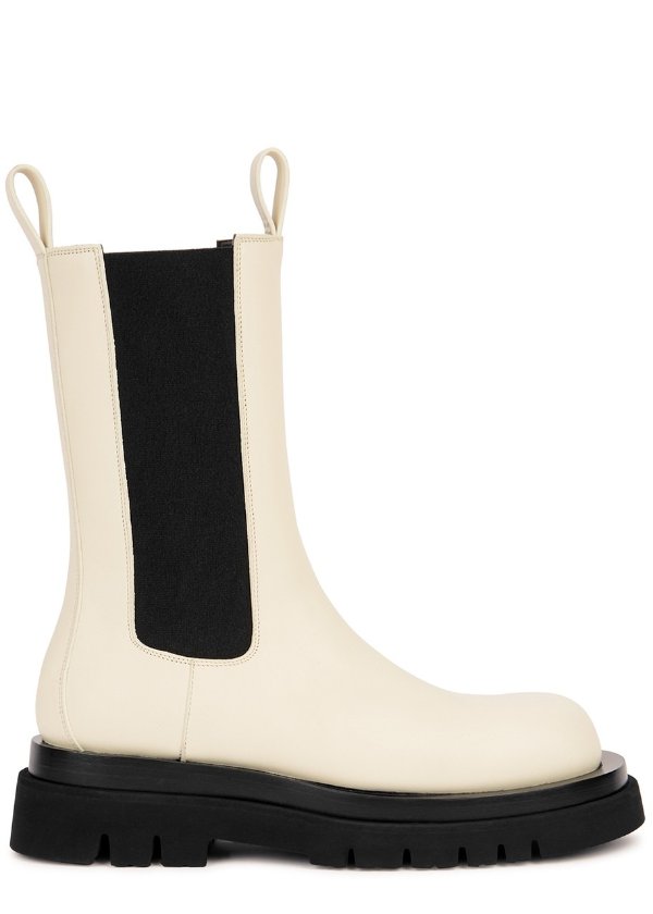 Lug off-white leather Chelsea boots