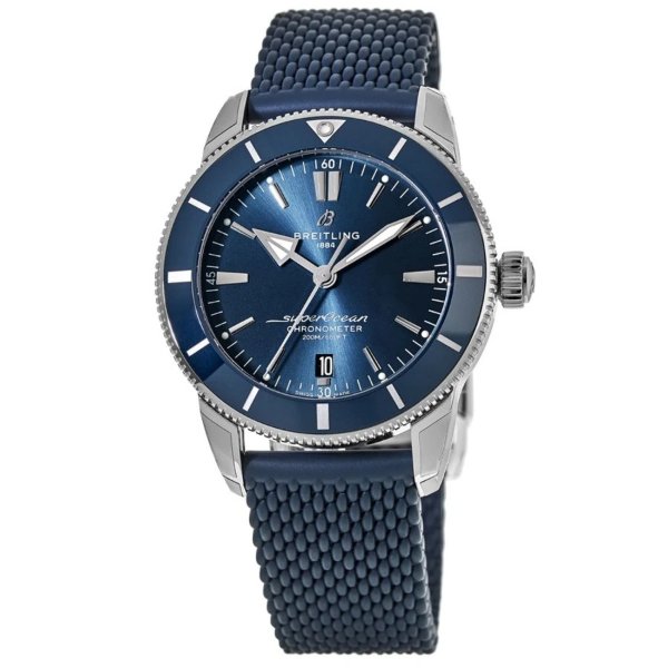 Superocean Heritage II Automatic 44 Blue Ceramic Rubber Strap Men's Watch AB2030161C1S1