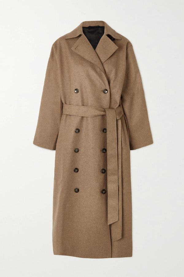 Terlago oversized belted wool-blend coat