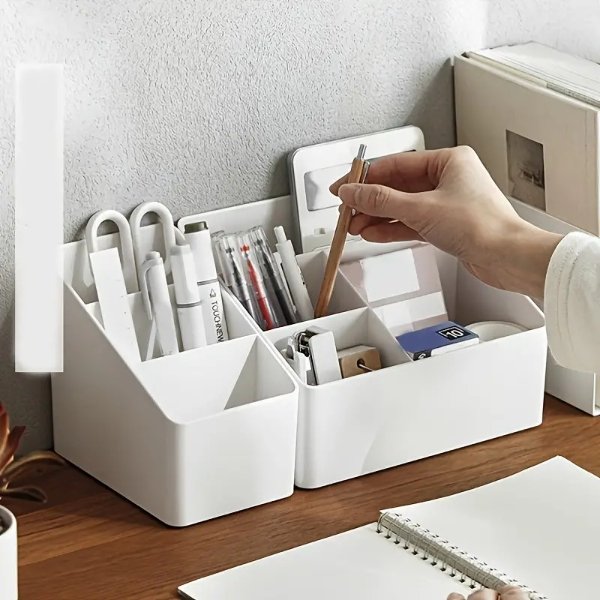 Desktop Storage Box Plastic Desktop Cosmetic Box Desktop Remote Control Box - Home & Kitchen - Temu